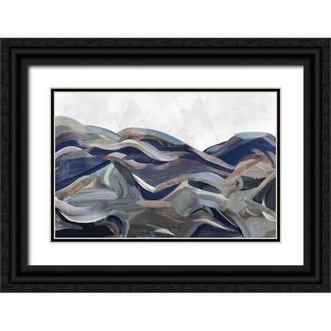 Gesture Land I Black Ornate Wood Framed Art Print with Double Matting by PI Galerie