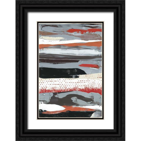 Like Rain I Black Ornate Wood Framed Art Print with Double Matting by PI Galerie