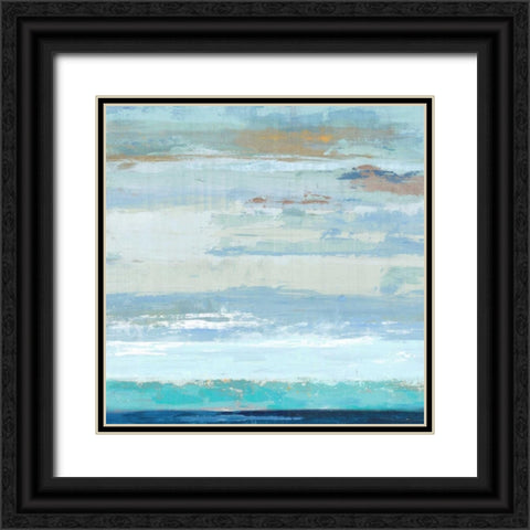 Sea Shore I Black Ornate Wood Framed Art Print with Double Matting by PI Galerie