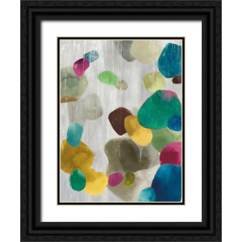 Shadow Pebbles II Black Ornate Wood Framed Art Print with Double Matting by PI Galerie