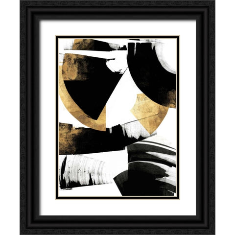 Art Deco II Black Ornate Wood Framed Art Print with Double Matting by PI Studio