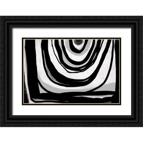 Edges I Black Ornate Wood Framed Art Print with Double Matting by PI Galerie