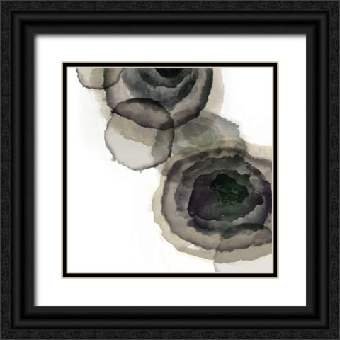 Ink Stains I Black Ornate Wood Framed Art Print with Double Matting by PI Galerie