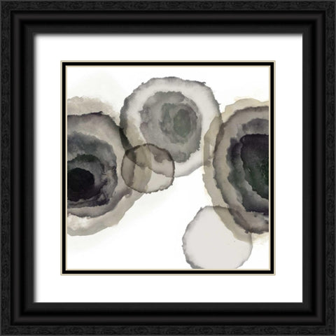 Ink Stains II Black Ornate Wood Framed Art Print with Double Matting by PI Galerie