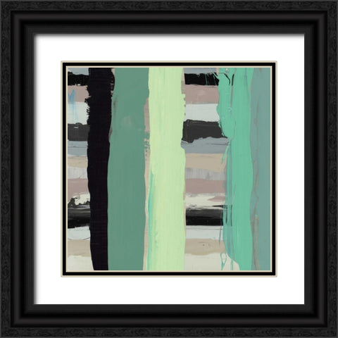 Alt Stripes III Black Ornate Wood Framed Art Print with Double Matting by PI Gallery