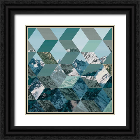 Kaleidescope Visions II Black Ornate Wood Framed Art Print with Double Matting by PI Galerie