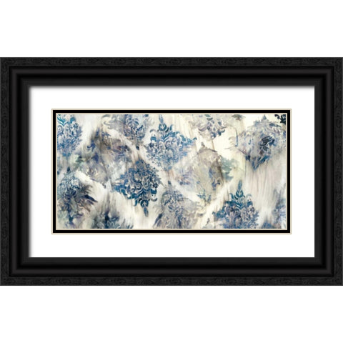 Lucid Damask I Black Ornate Wood Framed Art Print with Double Matting by PI Galerie