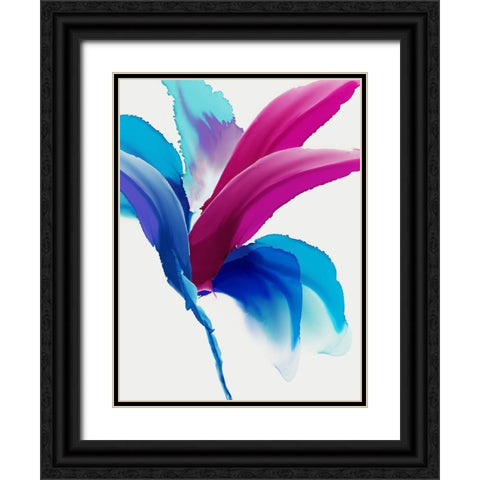 Magenta Bird of Paradise  Black Ornate Wood Framed Art Print with Double Matting by PI Studio