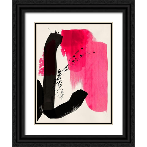 Bright Strokes I  Black Ornate Wood Framed Art Print with Double Matting by PI Studio