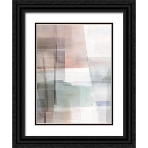 Soft Plaid II Black Ornate Wood Framed Art Print with Double Matting by PI Studio