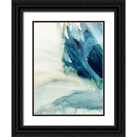 Blue Implosion I  Black Ornate Wood Framed Art Print with Double Matting by PI Studio