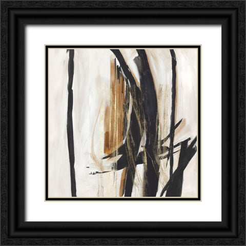 Black and Brown Expression Black Ornate Wood Framed Art Print with Double Matting by PI Studio