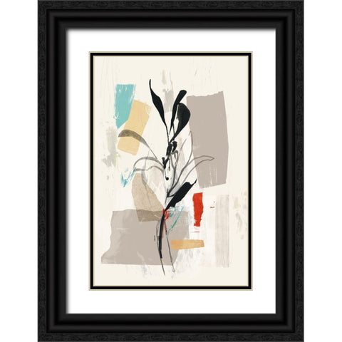 Simple Flower II  Black Ornate Wood Framed Art Print with Double Matting by PI Studio