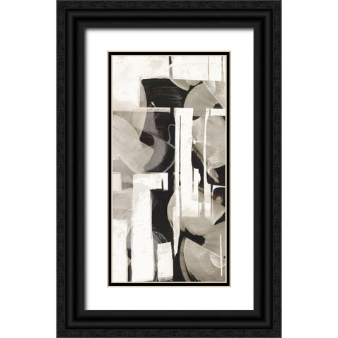 Puzzle Pieces I  Black Ornate Wood Framed Art Print with Double Matting by PI Studio