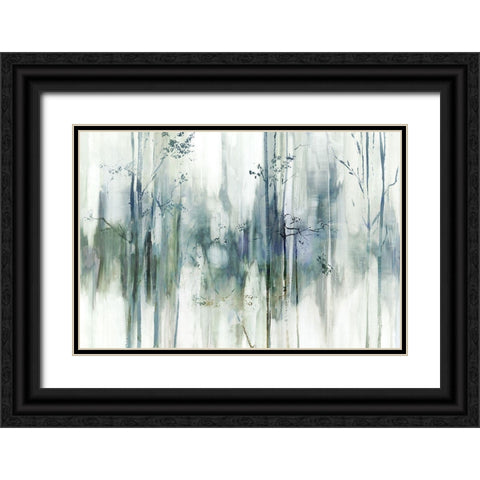 Through the Blue Forest  Black Ornate Wood Framed Art Print with Double Matting by PI Studio