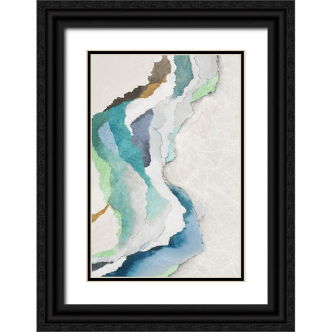 Ripple Flow I  Black Ornate Wood Framed Art Print with Double Matting by PI Studio