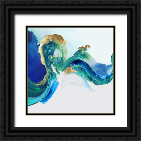 Splash of Stroke I  Black Ornate Wood Framed Art Print with Double Matting by PI Studio