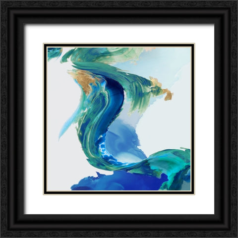 Splash of Stroke II  Black Ornate Wood Framed Art Print with Double Matting by PI Studio