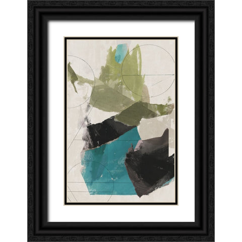 Accent of Blue I  Black Ornate Wood Framed Art Print with Double Matting by PI Studio