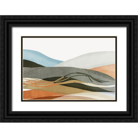 Desert Dunes I  Black Ornate Wood Framed Art Print with Double Matting by PI Studio