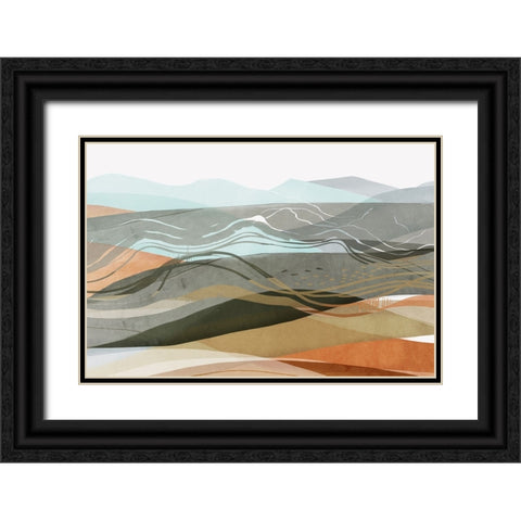 Desert Dunes II  Black Ornate Wood Framed Art Print with Double Matting by PI Studio