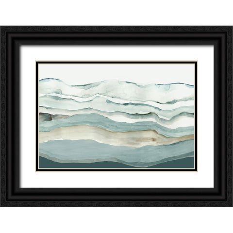 Blue Dunes  Black Ornate Wood Framed Art Print with Double Matting by PI Studio