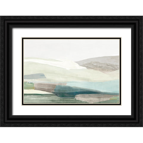 Green Rolling Hills  Black Ornate Wood Framed Art Print with Double Matting by PI Studio