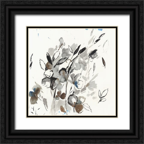 Loose Floral I  Black Ornate Wood Framed Art Print with Double Matting by PI Studio
