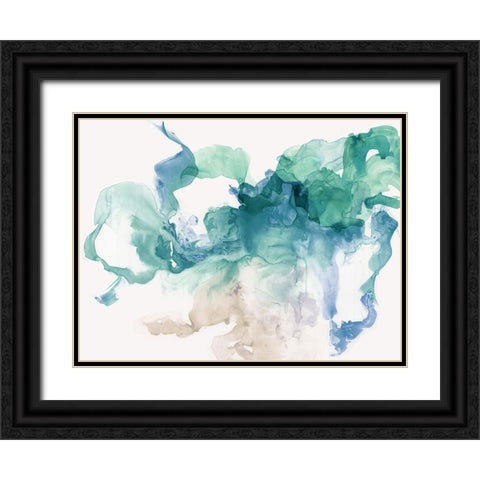 Blue Ink  Black Ornate Wood Framed Art Print with Double Matting by PI Studio