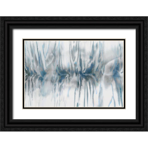 Reflection of Blue  Black Ornate Wood Framed Art Print with Double Matting by PI Studio