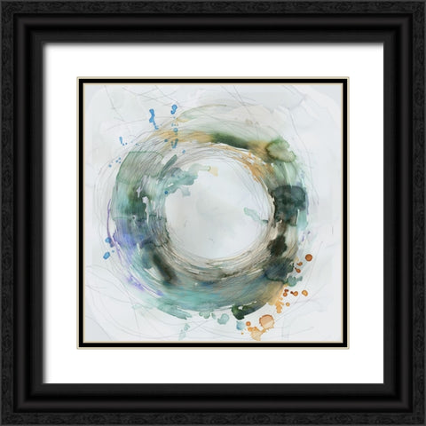 Circle Splash II  Black Ornate Wood Framed Art Print with Double Matting by PI Studio