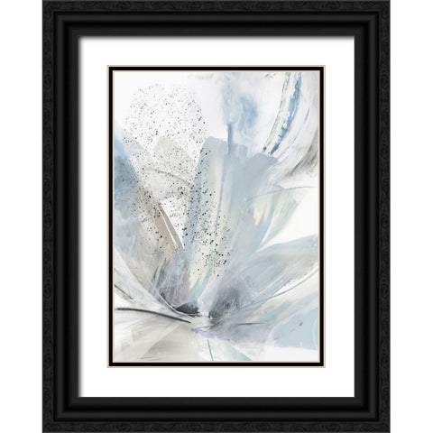 Blue Blooms I  Black Ornate Wood Framed Art Print with Double Matting by PI Studio