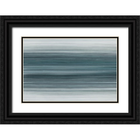 Calm Blue Waters  Black Ornate Wood Framed Art Print with Double Matting by PI Studio