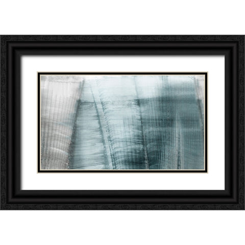 Ribbion Layers  Black Ornate Wood Framed Art Print with Double Matting by PI Studio