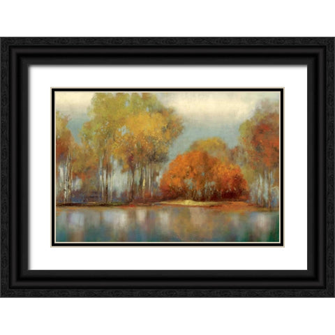 Reflections Black Ornate Wood Framed Art Print with Double Matting by Pearce, Allison