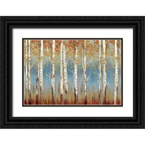 Falling Embers Black Ornate Wood Framed Art Print with Double Matting by Pearce, Allison