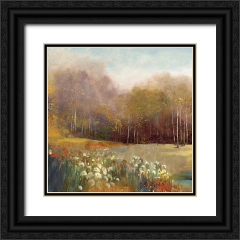 Garden Dreams I - Mini Black Ornate Wood Framed Art Print with Double Matting by Pearce, Allison