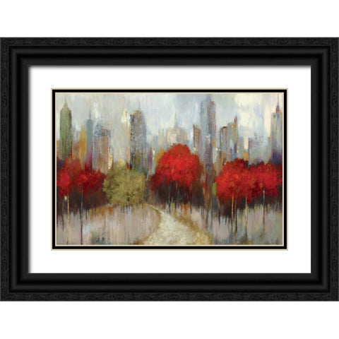 Downtown Black Ornate Wood Framed Art Print with Double Matting by Pearce, Allison