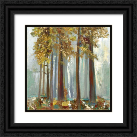 Upon the Leaves II - Mini Black Ornate Wood Framed Art Print with Double Matting by Pearce, Allison