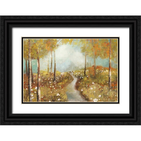 On the Hill Black Ornate Wood Framed Art Print with Double Matting by Pearce, Allison