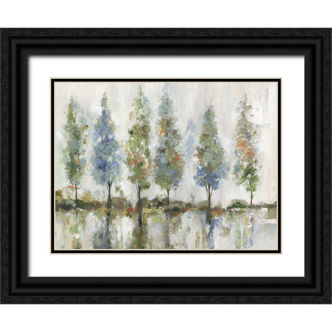 Reflection Forest  Black Ornate Wood Framed Art Print with Double Matting by Pearce, Allison