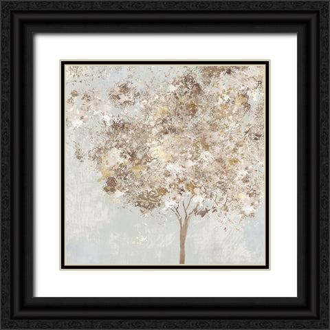 Golden Shimmering Tree  Black Ornate Wood Framed Art Print with Double Matting by Pearce, Allison