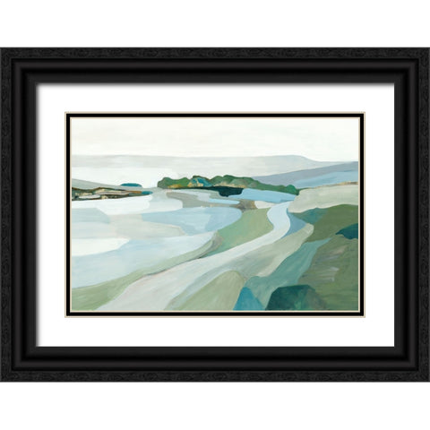 Modern Landscape Black Ornate Wood Framed Art Print with Double Matting by Pearce, Allison