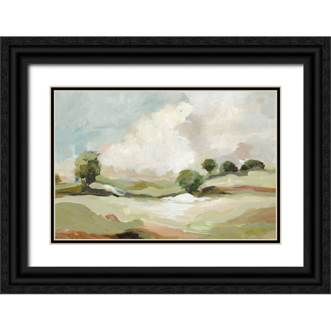 Pastoral Land Black Ornate Wood Framed Art Print with Double Matting by Pearce, Allison