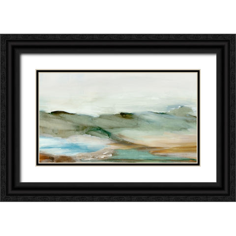Abstract Landscape Black Ornate Wood Framed Art Print with Double Matting by Pearce, Allison