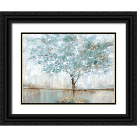Dreamy Blue Tree Black Ornate Wood Framed Art Print with Double Matting by Pearce, Allison