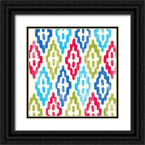 Tribal Bright I Black Ornate Wood Framed Art Print with Double Matting by PI Galerie