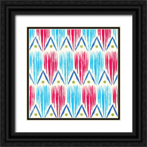 Tribal Bright IV Black Ornate Wood Framed Art Print with Double Matting by PI Galerie