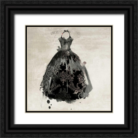 Black Dress II Black Ornate Wood Framed Art Print with Double Matting by PI Galerie