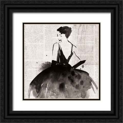 Spotlight I Black Ornate Wood Framed Art Print with Double Matting by PI Galerie